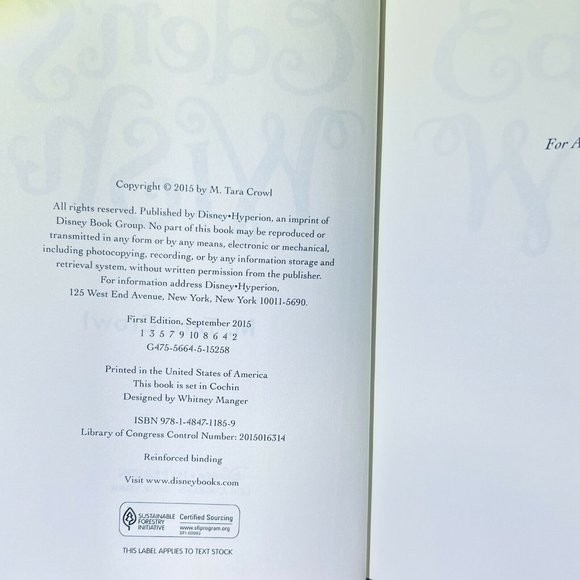 Eden's Wish 2015 Hardcover M. Tara Crowl Disney Hyperion 1st Edition Book - Picture 4 of 7